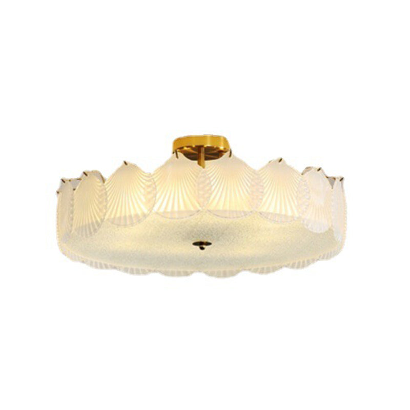 Glass Flush Mount Light Modern Minimalist Lush Mount Ceiling Light for Living Room