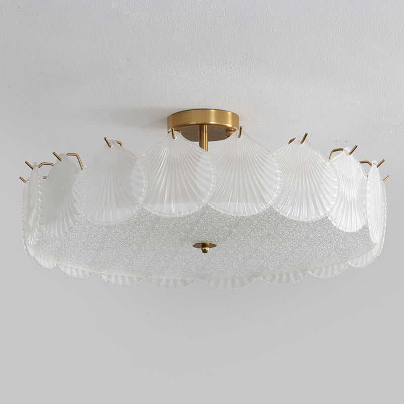 Glass Flush Mount Light Modern Minimalist Lush Mount Ceiling Light for Living Room