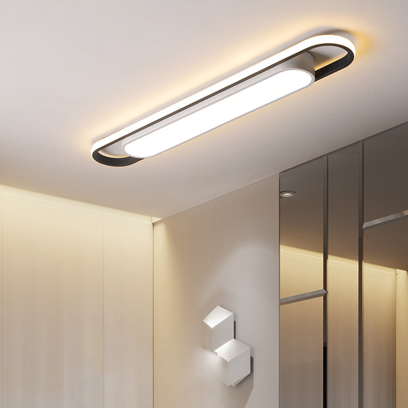 Modern Simple Flush Mount Ceiling Lamp Linear Flush Lamp for Living Room