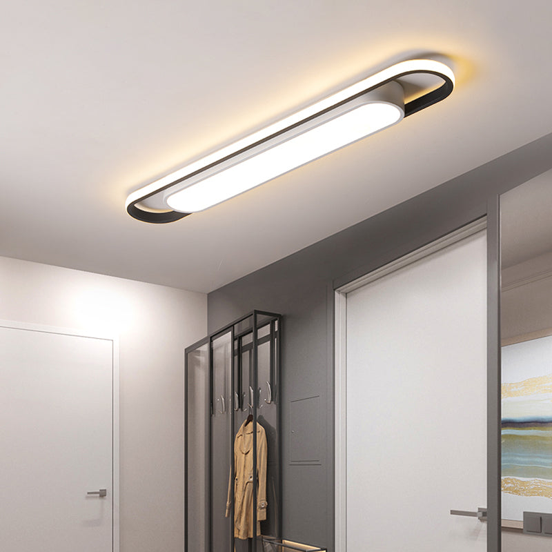 Modern Simple Flush Mount Ceiling Lamp Linear Flush Lamp for Living Room