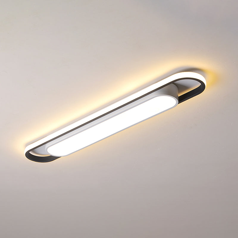 Modern Simple Flush Mount Ceiling Lamp Linear Flush Lamp for Living Room