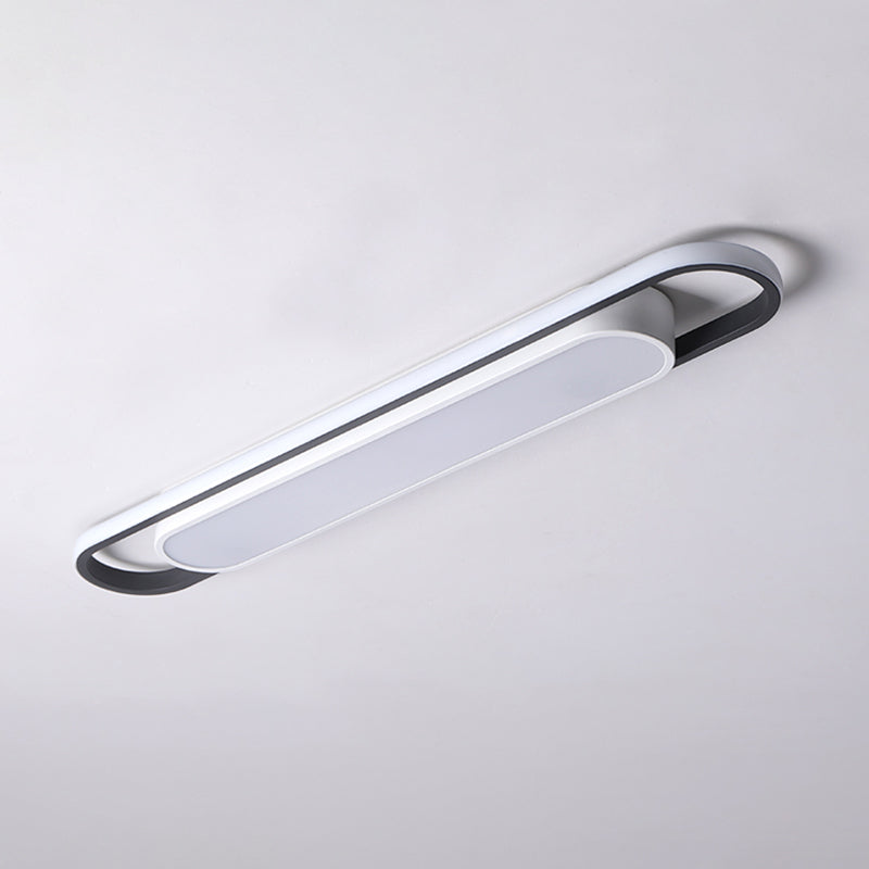 Modern Simple Flush Mount Ceiling Lamp Linear Flush Lamp for Living Room
