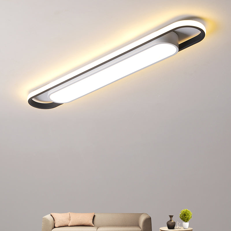 Modern Simple Flush Mount Ceiling Lamp Linear Flush Lamp for Living Room
