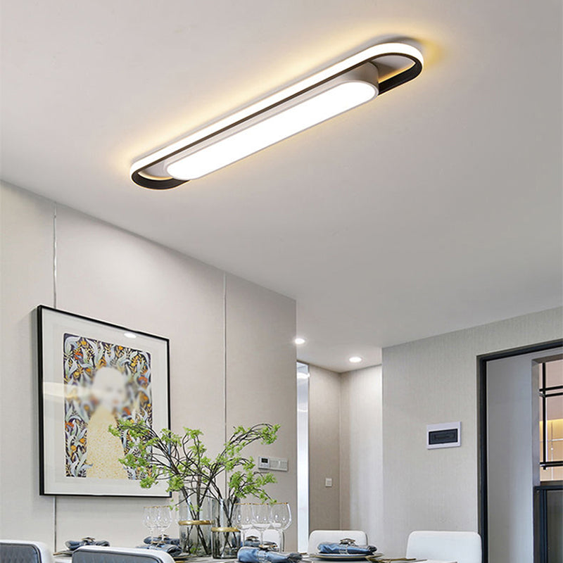 Modern Simple Flush Mount Ceiling Lamp Linear Flush Lamp for Living Room