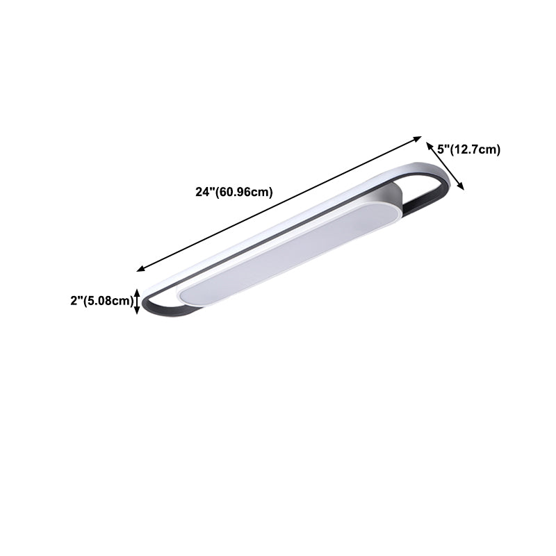 Modern Simple Flush Mount Ceiling Lamp Linear Flush Lamp for Living Room