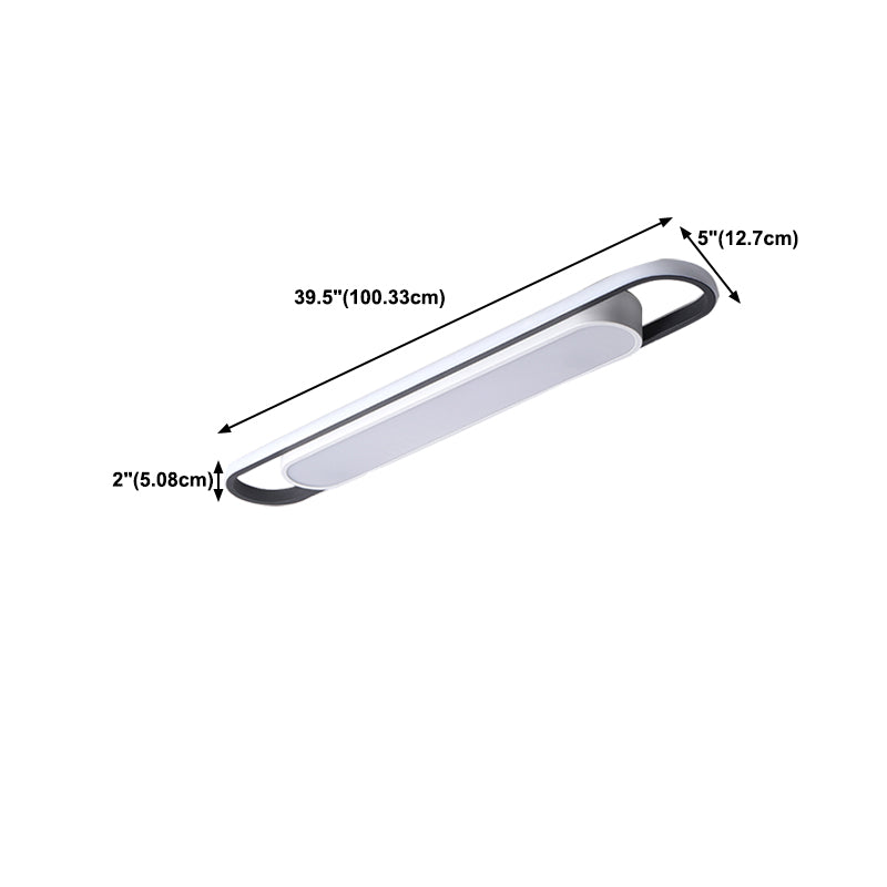 Modern Simple Flush Mount Ceiling Lamp Linear Flush Lamp for Living Room