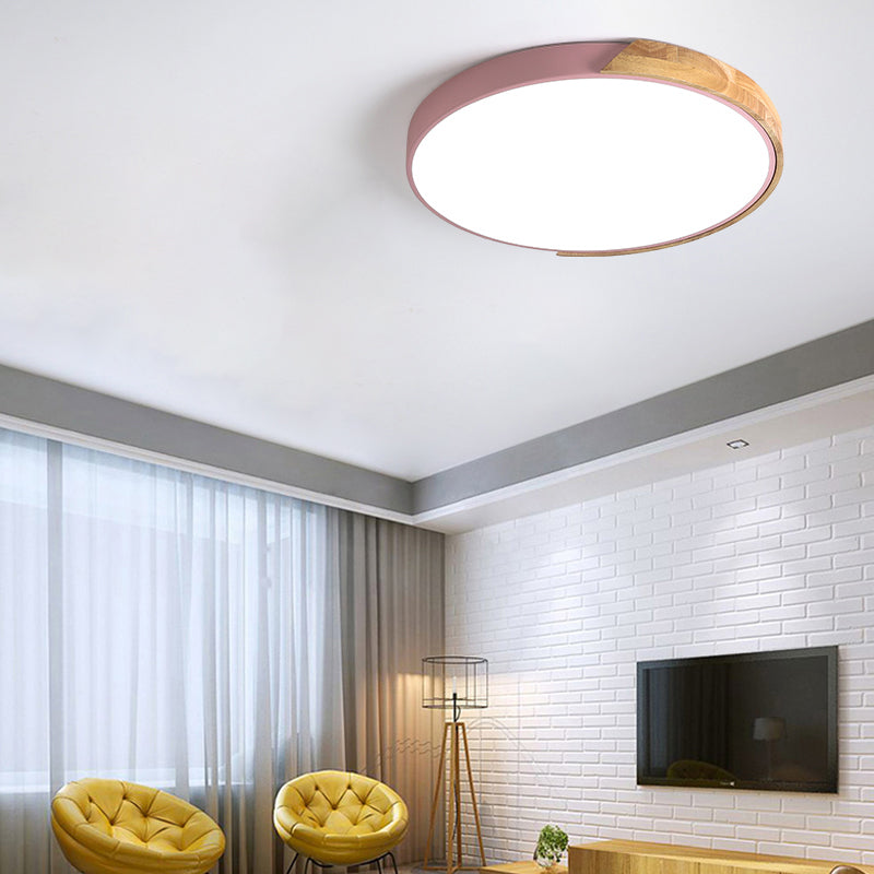 Multi-Colored Flush Lamp Modern Nordic Flush Mount Ceiling Light for Living Room