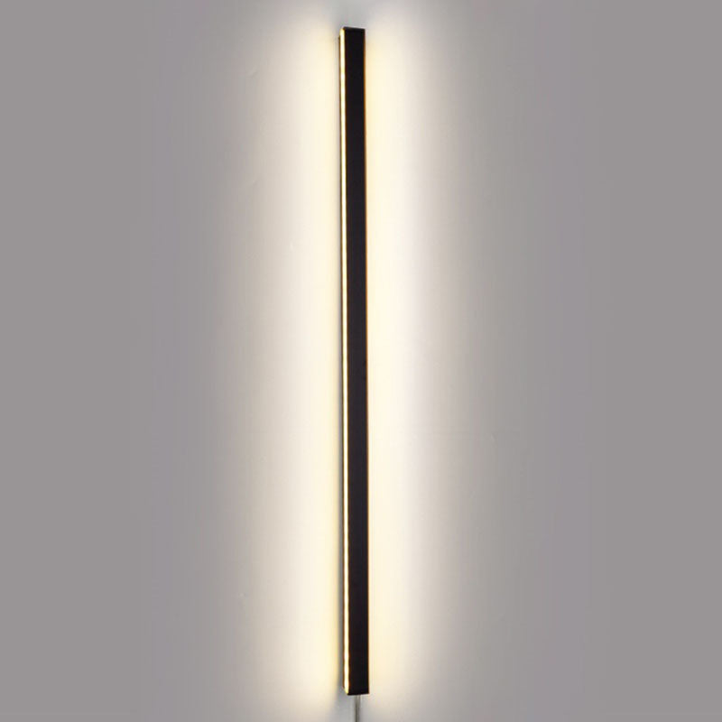 Modern Simplicity LED Wall Lamp Linear Acrylic Wall Light in Black