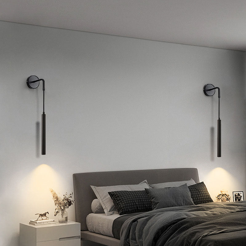 Modern Creative LED Wall Light Metal Geometric Wall Lamp in Black
