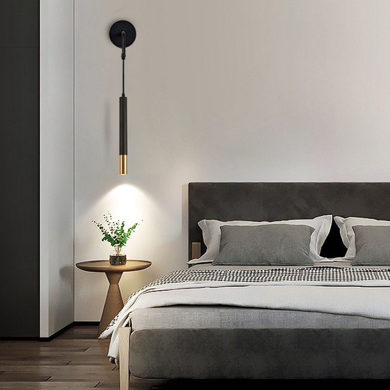 Modern Creative LED Wall Light Metal Geometric Wall Lamp in Black