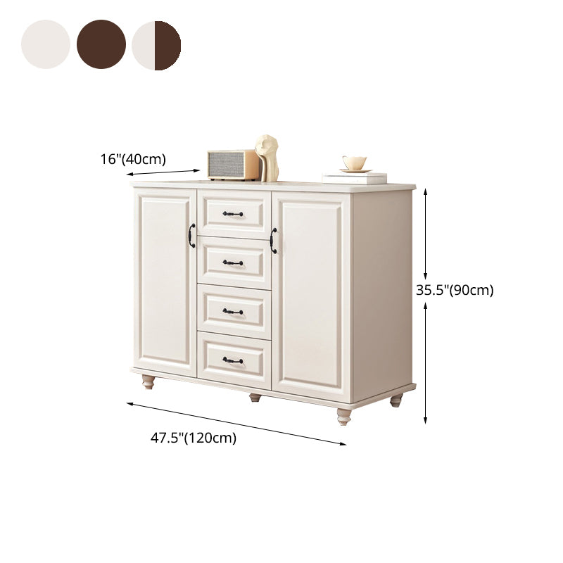 Modern Style Combo Dresser Bedroom Wooden Storage Chest Dresser with Drawers and Doors