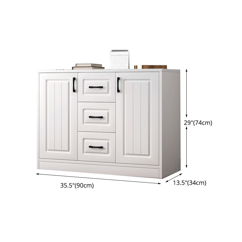 Modern Style Combo Dresser Bedroom Wooden Storage Chest Dresser with Drawers and Doors