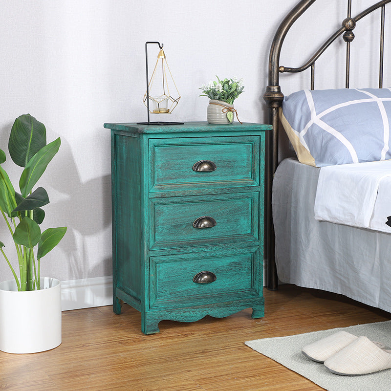 Traditional Style Storage Chest Bedroom Vertical Wooden Storage Chest Dresser with Drawers