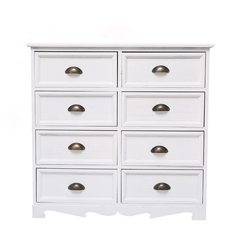 Traditional Style Storage Chest Bedroom Vertical Wooden Storage Chest Dresser with Drawers