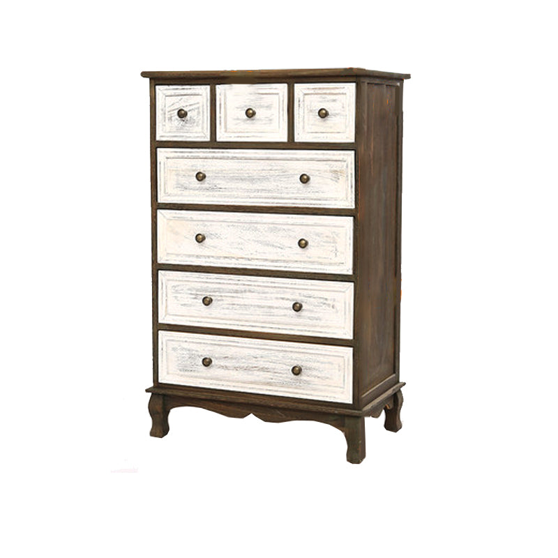 Traditional Style Storage Chest Bedroom Solid Wood Storage Chest Dresser with Drawers