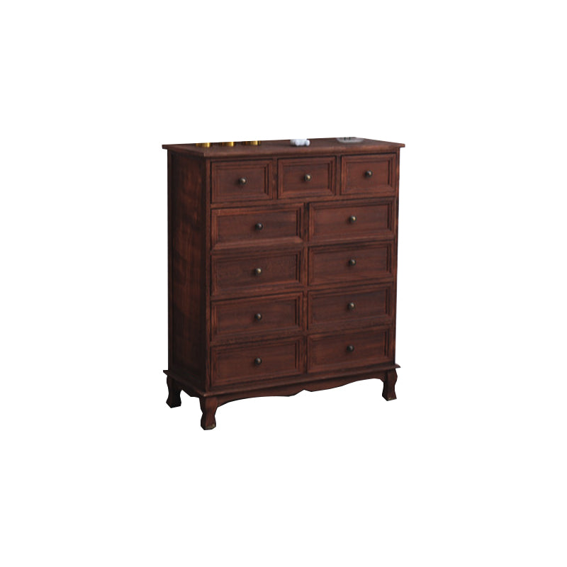 Traditional Style Storage Chest Bedroom Solid Wood Storage Chest Dresser with Drawers