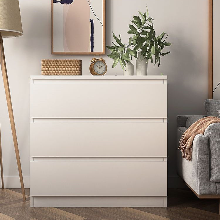 Modern Bedroom Dresser White Wooden Storage Chest with Drawers