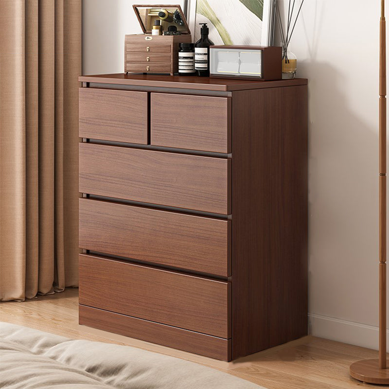 Multi Drawers Dresser White and Brown Wooden Storage Chest for Bedside