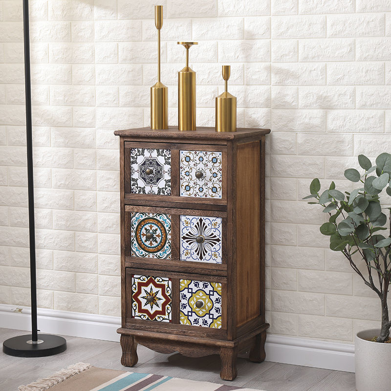 Bedroom Dresser Traditional Style Solid Wood Storage Chest with Multi Drawers