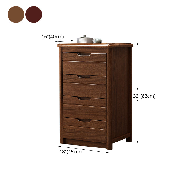 Bedroom Dresser Vertical Solid Wood Storage Chest with 3 / 4 / 5 Drawers