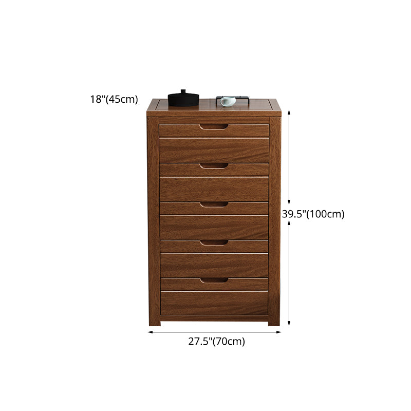 Bedroom Dresser Vertical Solid Wood Storage Chest with 3 / 4 / 5 Drawers