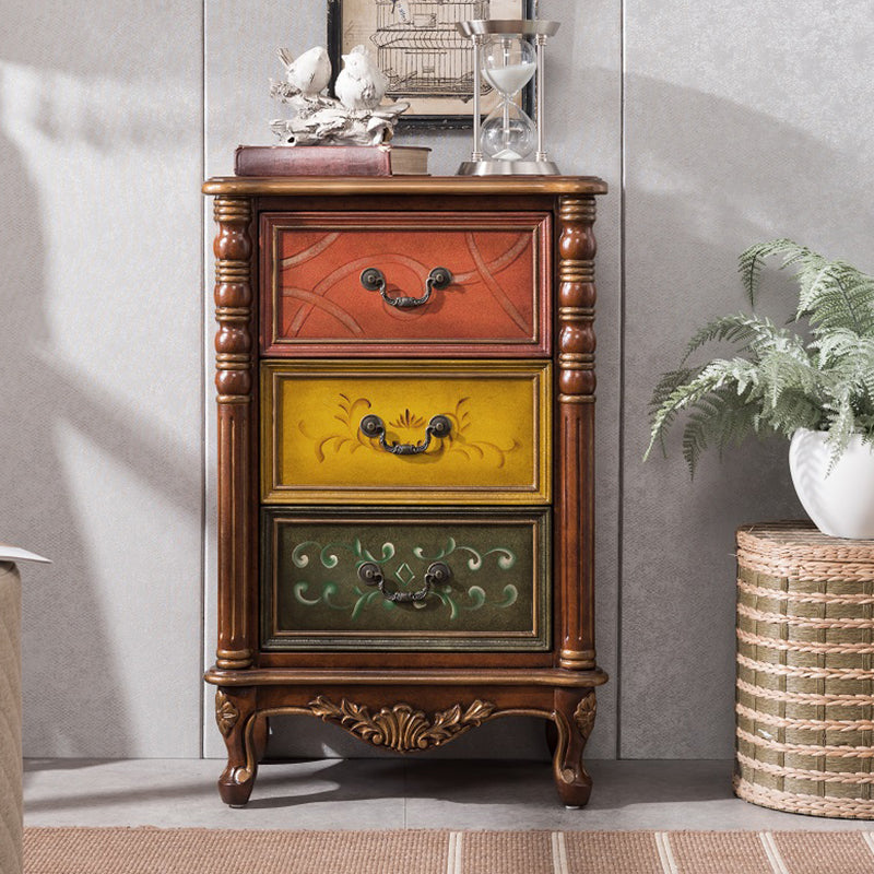 Traditional Style Vertical Lingerie Chest Wooden Storage Chest Dresser for Bedroom