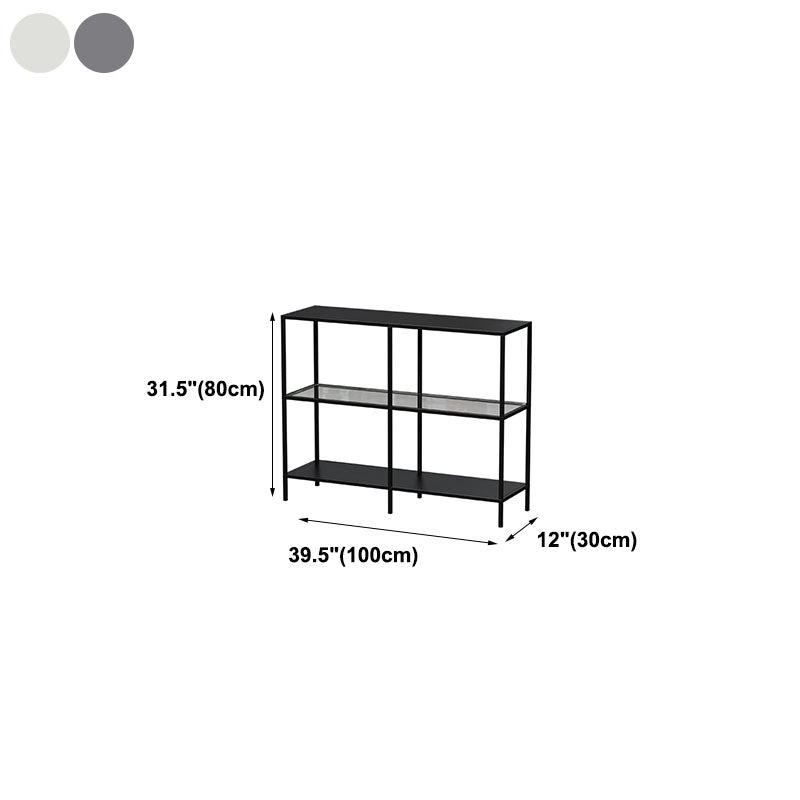 Modern Bookcase Metal Open Back Etagere Bookshelf for Home Office