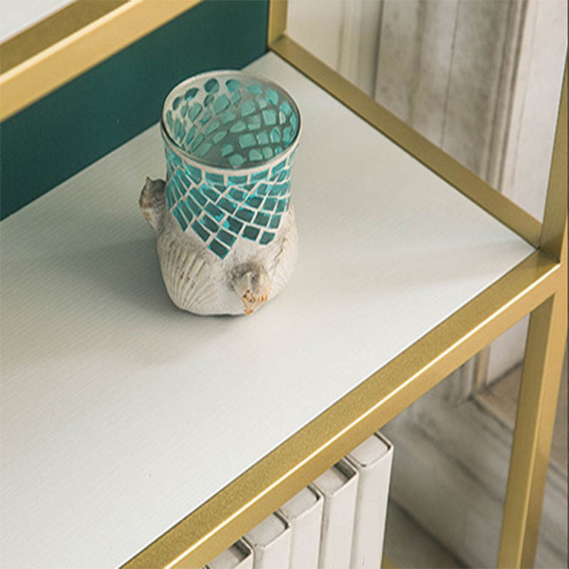 Metal Modern Style Bookcase Gold Frame Bookshelf for Home Office Use