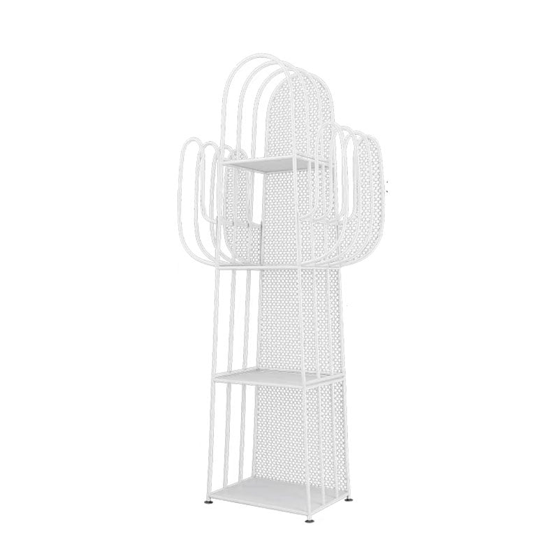 59"H Contemporary Style Bookcase Closed Back Metal Bookshelf for Home Office