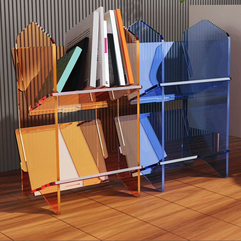 Modern Acrylic Bookcase, Geometric Bookshelf for Any Room, 12.5" L X 10" W