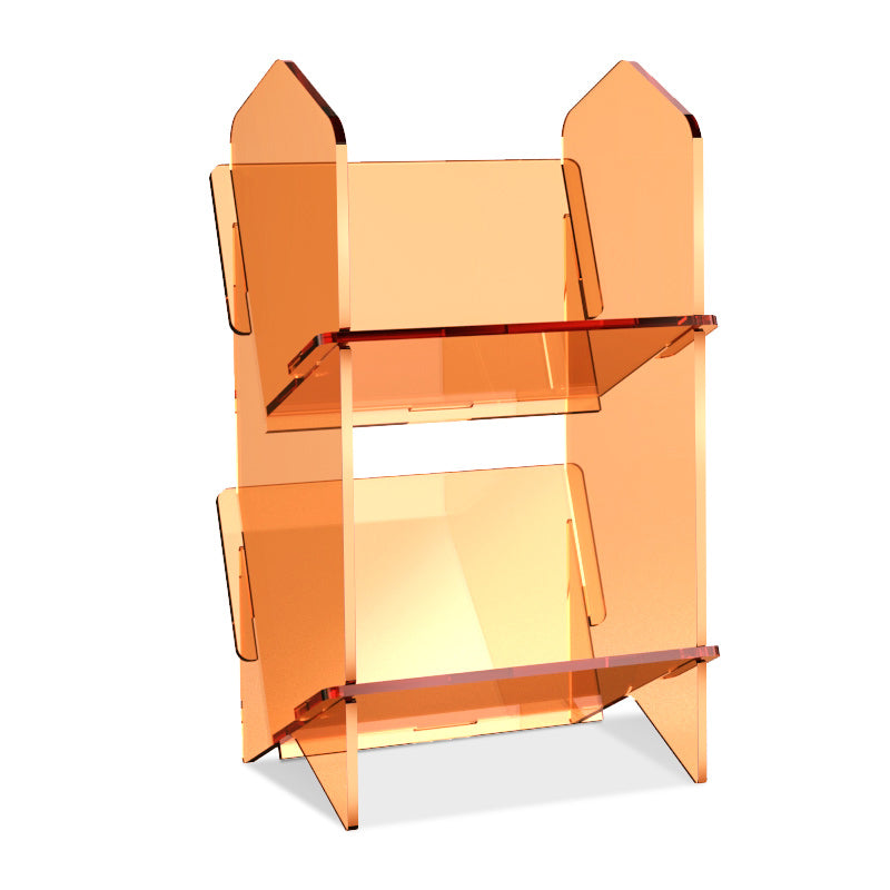 Modern Acrylic Bookcase, Geometric Bookshelf for Any Room, 12.5" L X 10" W
