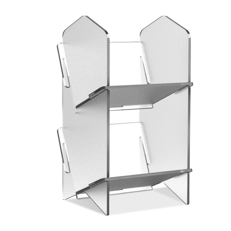 Modern Acrylic Bookcase, Geometric Bookshelf for Any Room, 12.5" L X 10" W