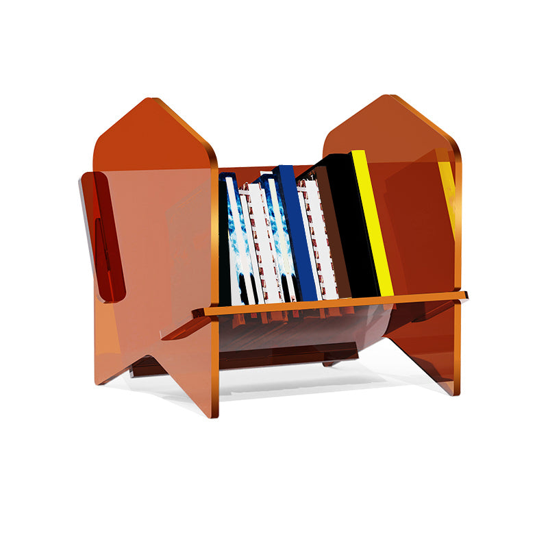 Modern Acrylic Bookcase, Geometric Bookshelf for Any Room, 12.5" L X 10" W