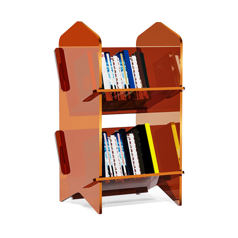 Modern Acrylic Bookcase, Geometric Bookshelf for Any Room, 12.5" L X 10" W