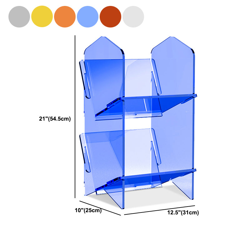 Modern Acrylic Bookcase, Geometric Bookshelf for Any Room, 12.5" L X 10" W