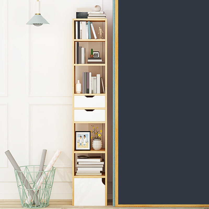 Engineer Wooden Bookcase Modern Home Living Room Corner Bookshelf