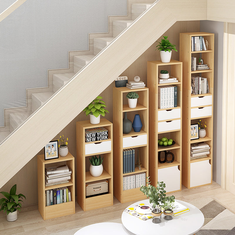 Engineer Wooden Bookcase Modern Home Living Room Corner Bookshelf