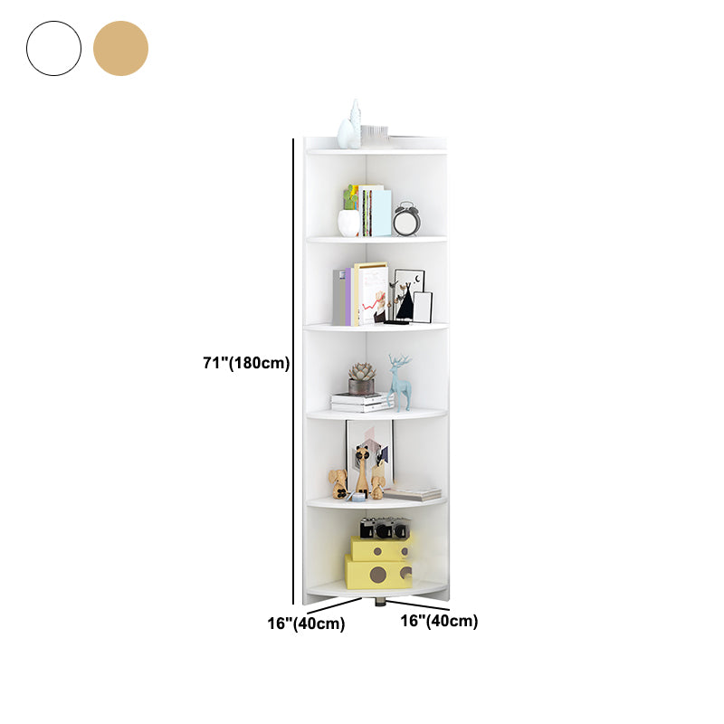 Engineer Wooden Bookcase Modern Home Living Room Corner Bookshelf