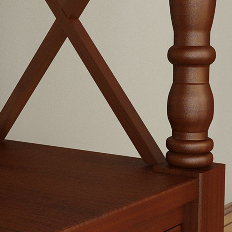 Nordic Wooden Open Back Bookshelf Etagere Bookshelf with Drawers