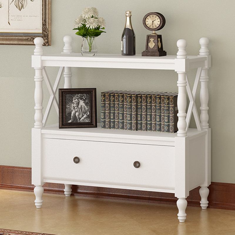 Nordic Wooden Open Back Bookshelf Etagere Bookshelf with Drawers