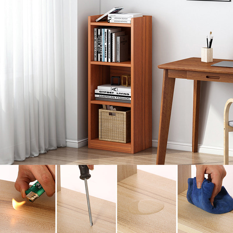 Closed Wood Bookcase Modern Minimalist Home Living Room Corner Bookshelf