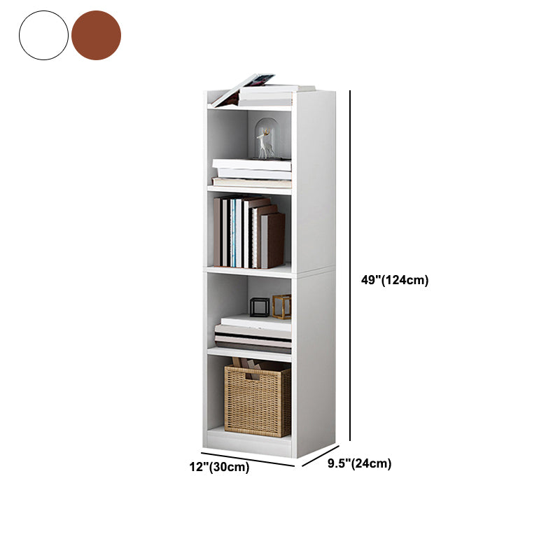 Closed Wood Bookcase Modern Minimalist Home Living Room Corner Bookshelf