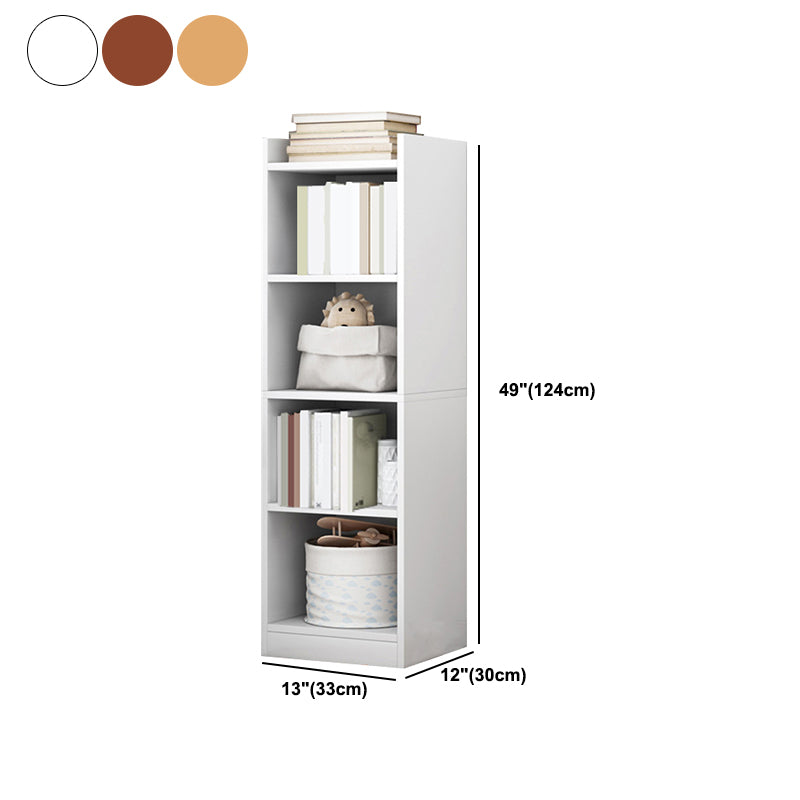 Closed Wood Bookcase Modern Minimalist Home Living Room Corner Bookshelf