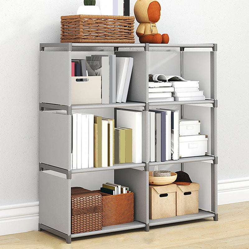 Modern Fabrics Bookcase, Geometric Bookshelf for Living Room