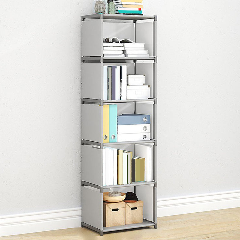 Modern Fabrics Bookcase, Geometric Bookshelf for Living Room