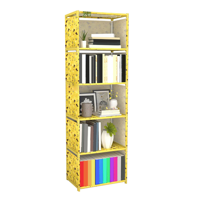 Modern Fabrics Bookcase, Geometric Bookshelf for Living Room