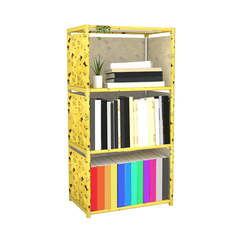 Modern Fabrics Bookcase, Geometric Bookshelf for Living Room