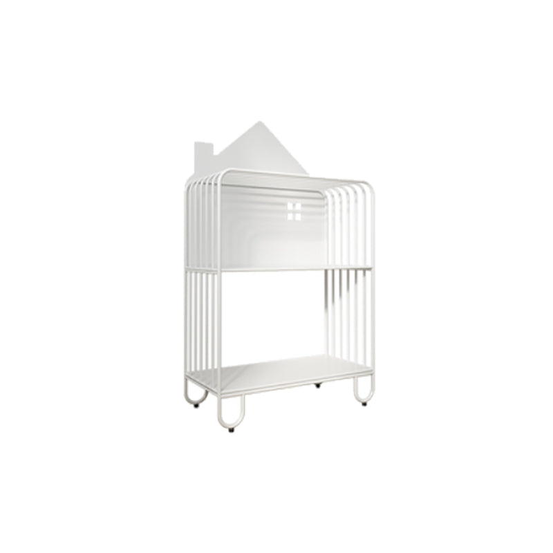Open Back Bookshelf Scandinavian Etagere Bookcase with Shelves