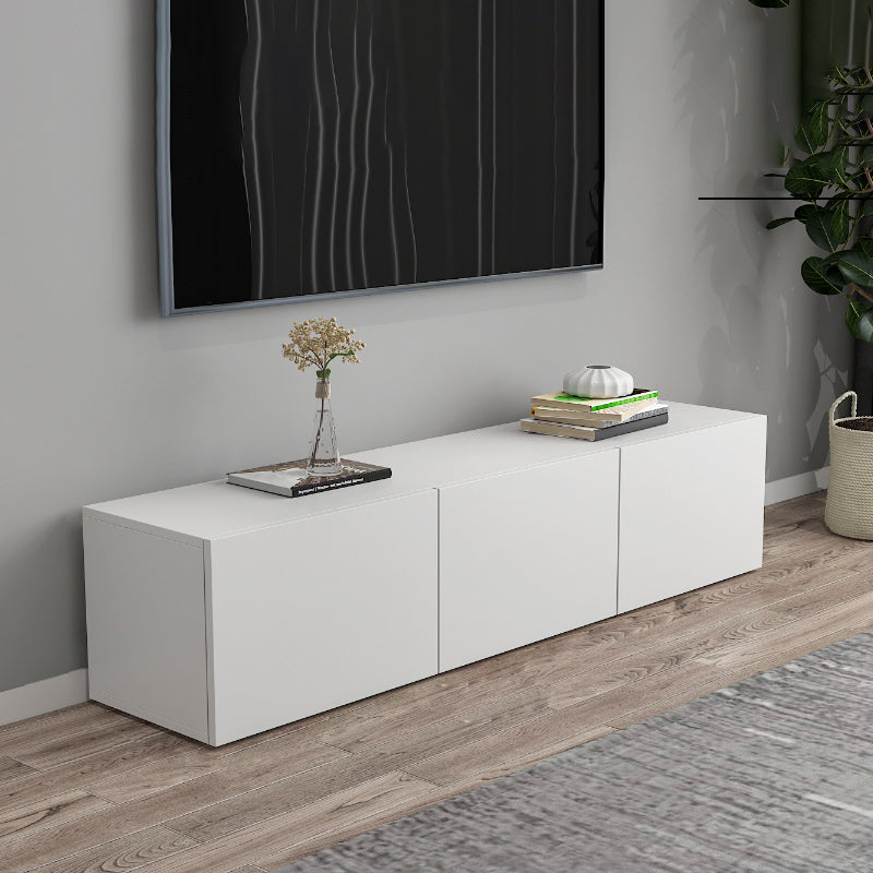 12 / 16 - Inch TV Console Faux Wood TV Console Stand With Cabinets / Drawers in White