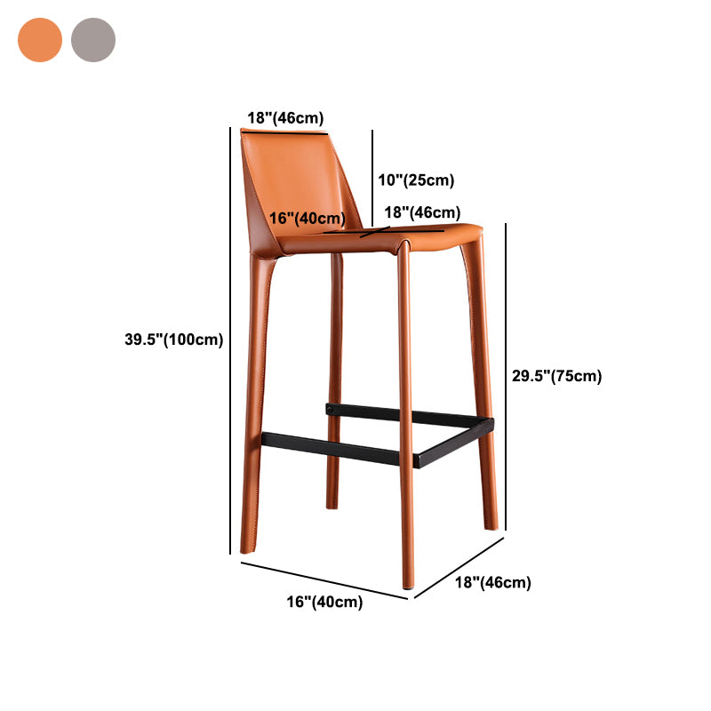 Modern Style Bar Stool Metal Counter Bar Stool with Metal Legs for Home